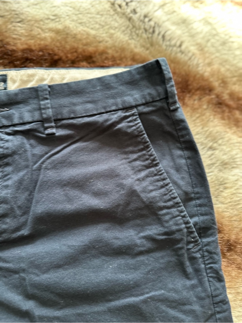 Abercrombie & Fitch Navy Chino Shorts - Picture 2 of 7